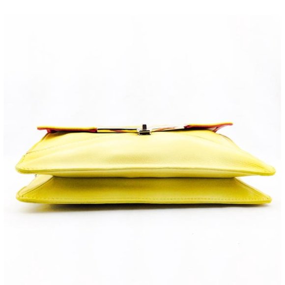 Botkier Clutch Acid Valentina Yellow Leather Bag - Picture 7 of 11